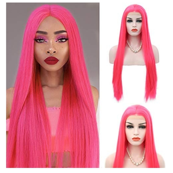Dark Pink Beauty Lace Front Wig